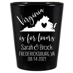 Just For Lovers 2A Any Map Standard 1.5oz Black Shot Glasses Destination Wedding Gifts for Guests