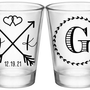 Love Arrows 1A2 Classic Standard 1.75oz Clear Shot Glasses Boho Wedding Gifts for Guests