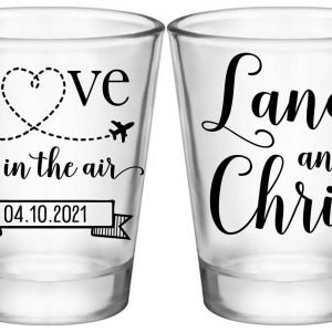 Love Is In The Air 1A2 Standard 1.75oz Clear Shot Glasses Destination Wedding Gifts for Guests