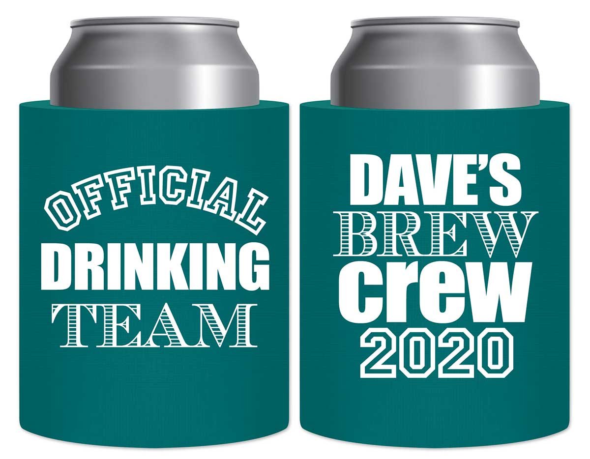 Official Drinking Team 1A Bachelor Brew Crew Thick Foam Can Koozies Sports Bachelor Party Gifts for Guests