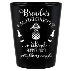 Party Like A Pineapple 1A Standard 1.5oz Black Shot Glasses Funny Bachelorette Party Gifts for Guests
