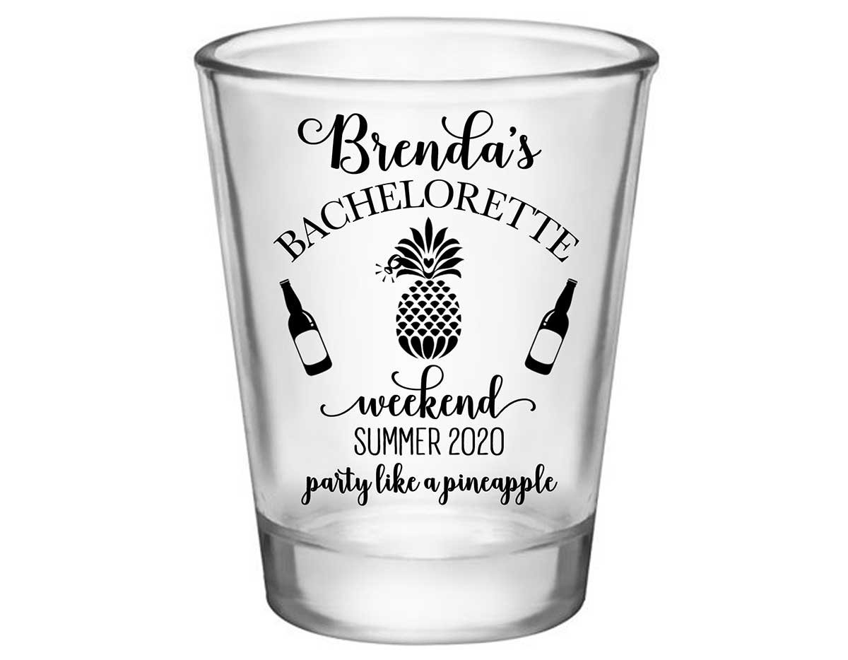 Party Like A Pineapple 1A Standard 1.75oz Clear Shot Glasses Funny Bachelorette Party Gifts for Guests