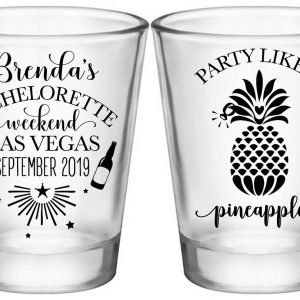 Party Like A Pineapple 1A2 Standard 1.75oz Clear Shot Glasses Funny Bachelorette Party Gifts for Guests