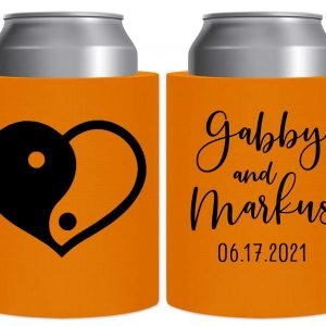Perfect Half 1A Yin Yang Thick Foam Can Koozies Zen Wedding Gifts for Guests