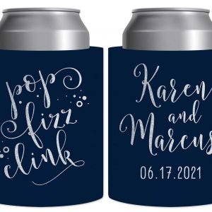 Pop Fizz Clink 1A Thick Foam Can Koozies New Years Eve Wedding Gifts for Guests