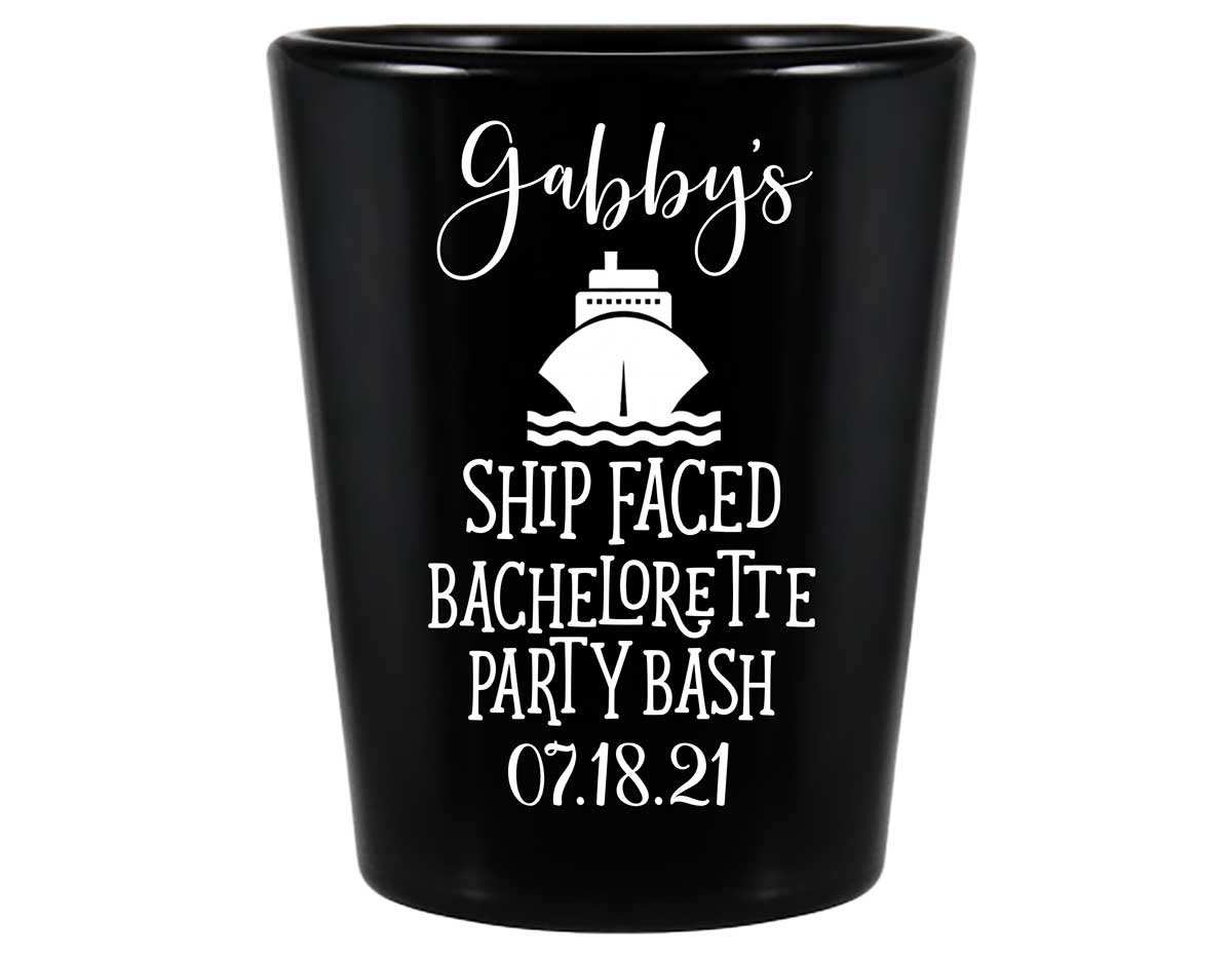 Ship Faced Nautical Bachelorette 1A Standard 1.5oz Black Shot Glasses Boat Bachelorette Party Gifts for Guests