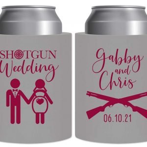 Shotgun Wedding 1A Thick Foam Can Koozies Pregnant Bride Wedding Gifts for Guests