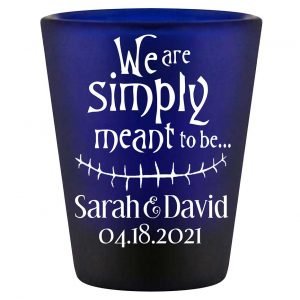 Simply Meant To Be 1A Standard 1.5oz Blue Shot Glasses Halloween Wedding Gifts for Guests