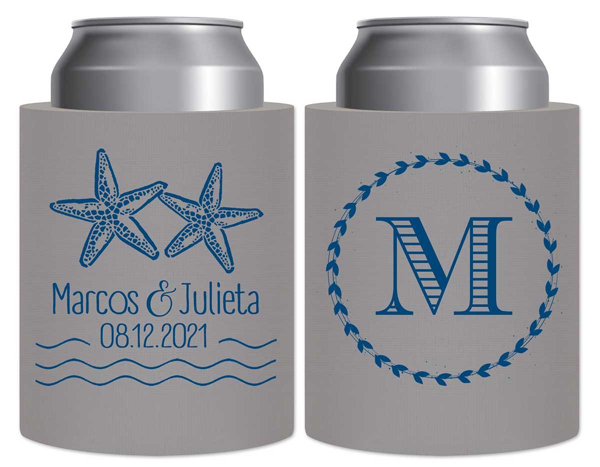 Starfish 2A Thick Foam Can Koozies Beach Wedding Gifts for Guests
