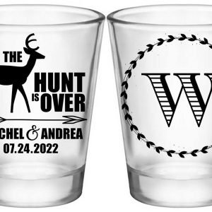 The Hunt Is Over 3A2 Standard 1.75oz Clear Shot Glasses Country Wedding Gifts for Guests