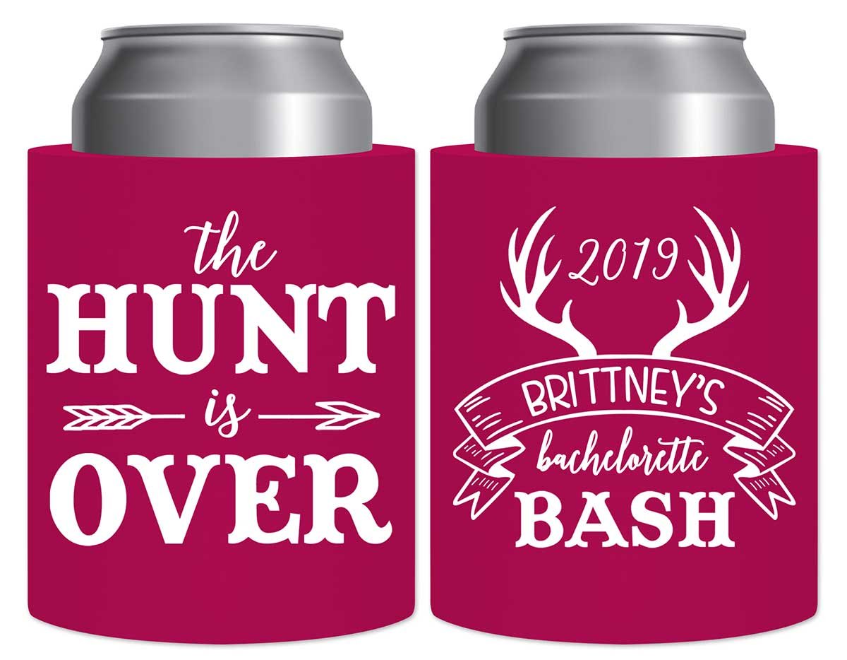 The Hunt Is Over Bachelorette 1A Thick Foam Can Koozies Country Bachelorette Party Gifts for Guests
