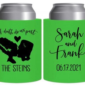 Til Death Do Us Part 2A Frankenstein Thick Foam Can Koozies Halloween Wedding Gifts for Guests