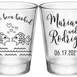 Two Less Fish In The Fish 1A2 Standard 1.75oz Clear Shot Glasses Nautical Wedding Gifts for Guests